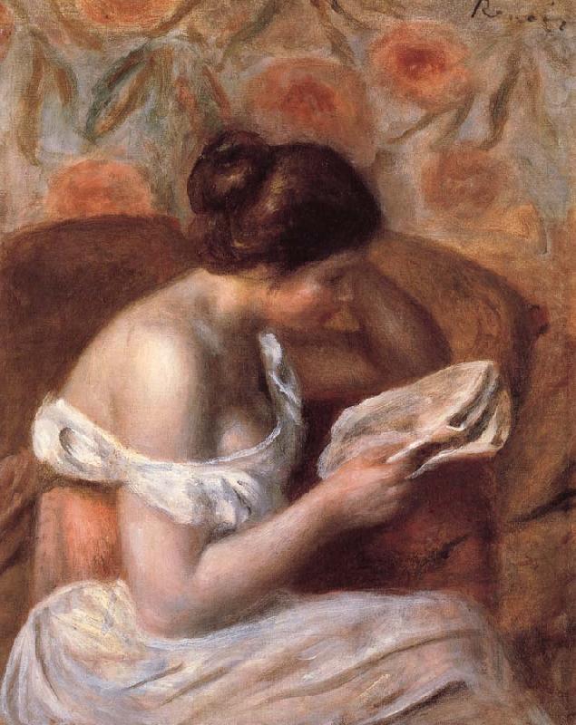 woman reading, Pierre Auguste Renoir